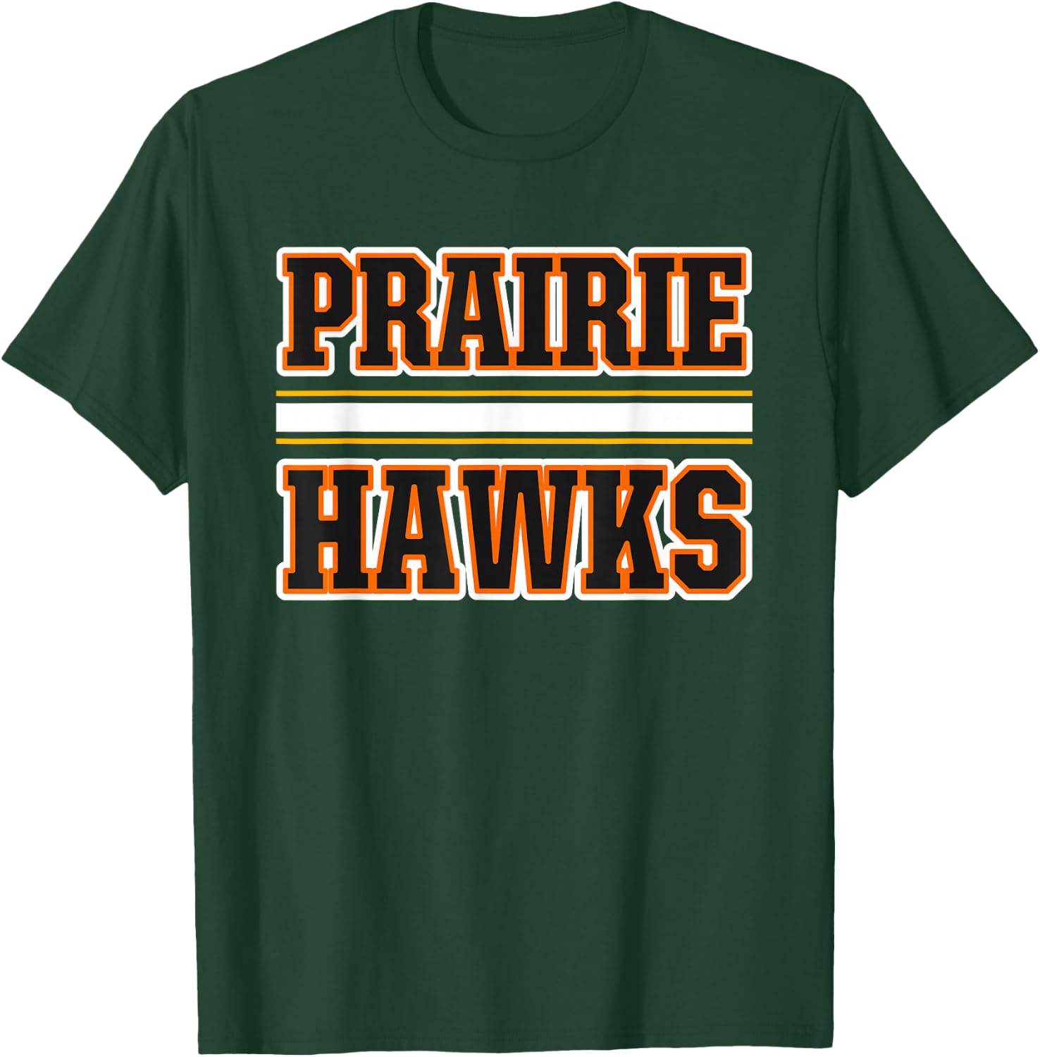 Prairie Hawks Horizontal Stripes T-Shirt - T-Shirt | Forest