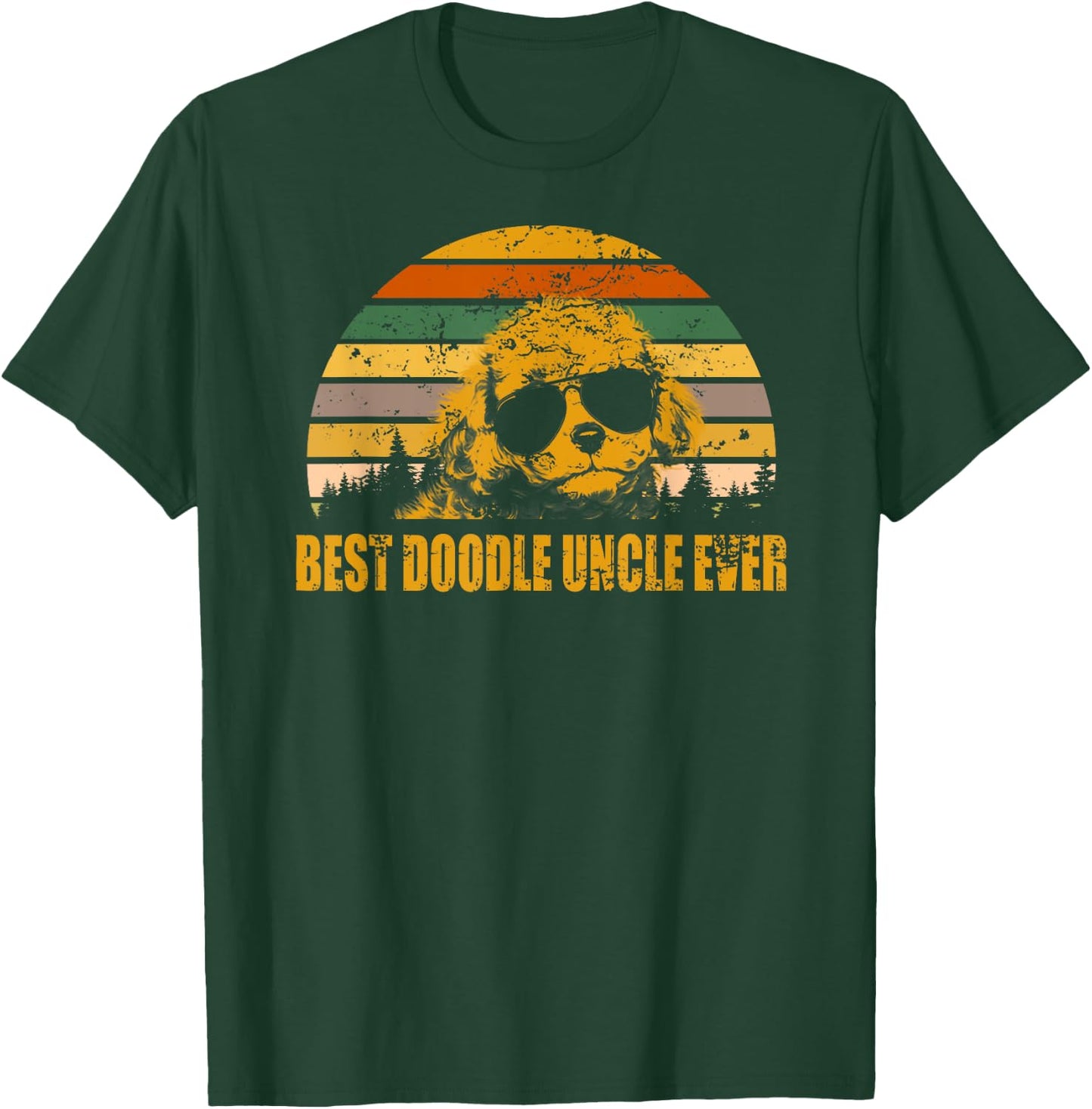 Vintage Goldendoodle Uncle Best Doodle Uncle Ever Father T-Shirt - T-Shirt | Forest