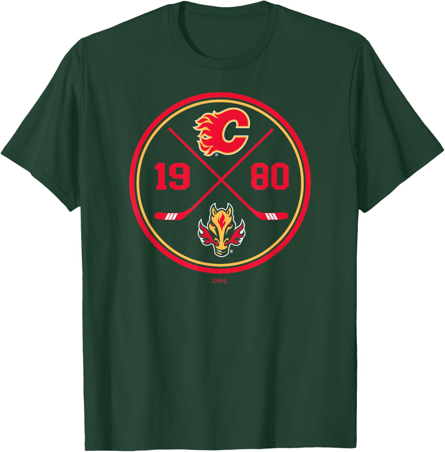 Calgary Flames Prize Black Officially Licensed T-Shirt - T-Shirt | Forest