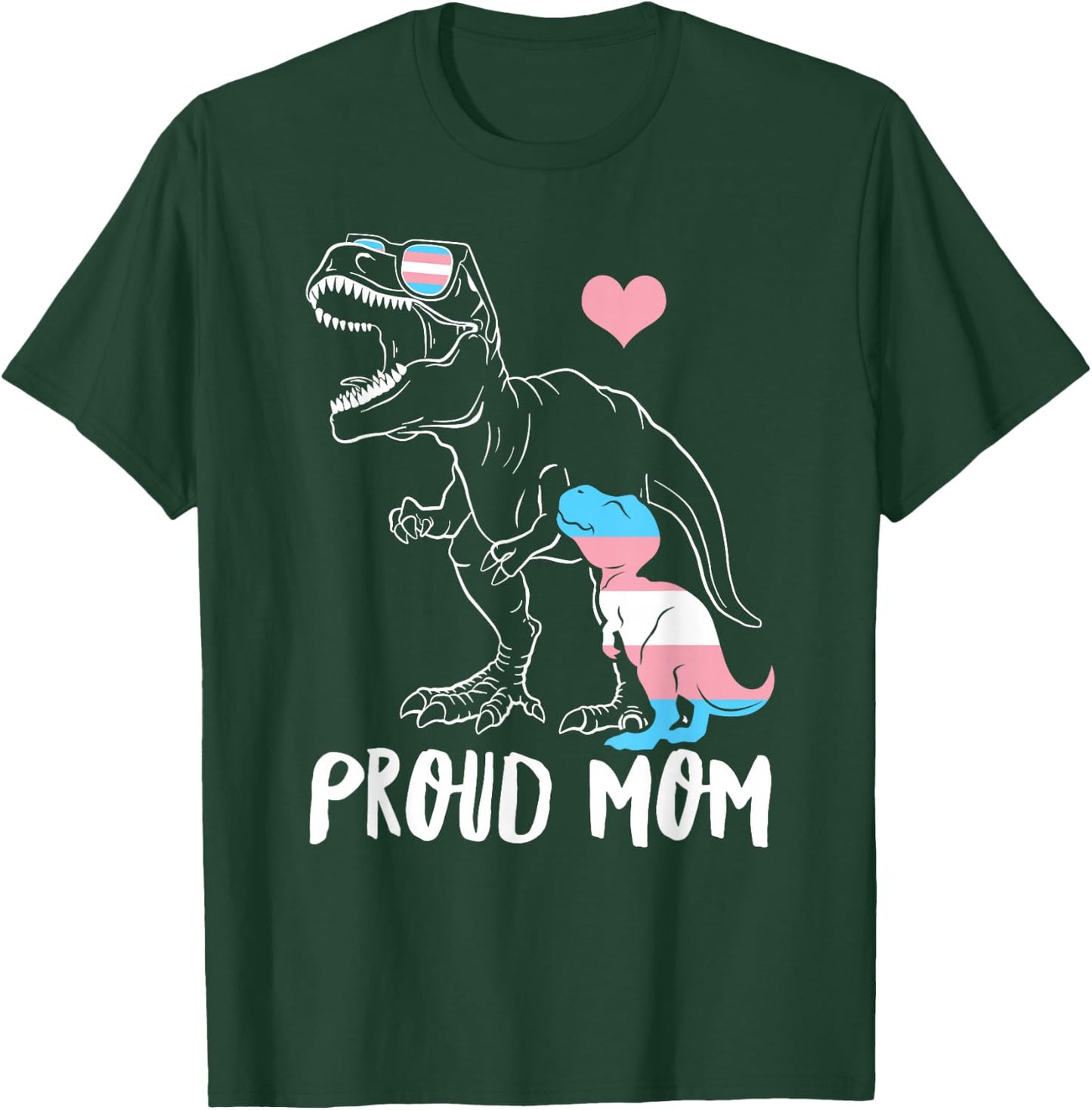 Trans Proud Mom Dinosaur Rex Transgender Pride Mamasaurus T-Shirt - T-Shirt | Forest