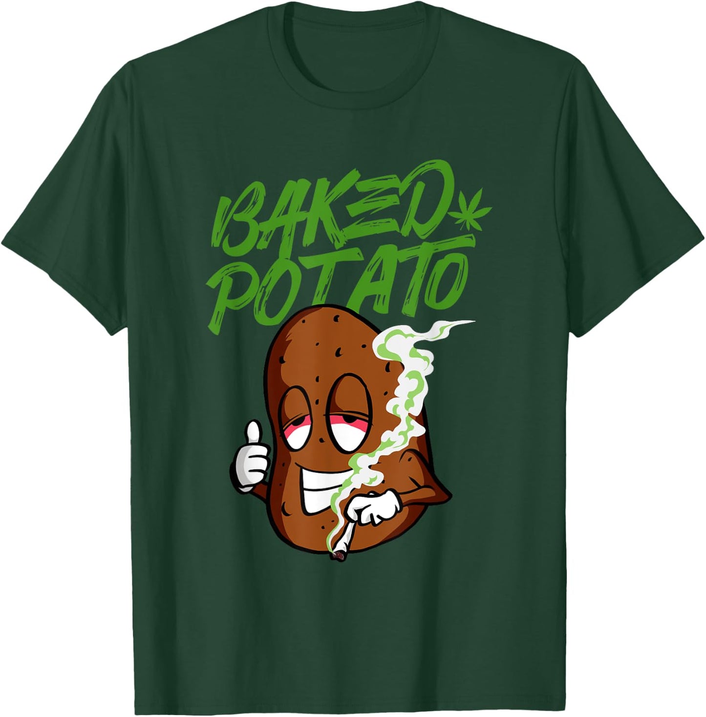 Funny Stoner Baked Potato Marijuana T-Shirt - T-Shirt | Forest