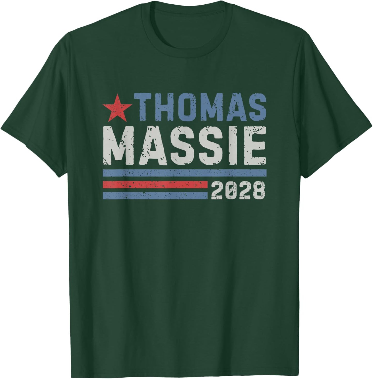 Massie 2028 for President Thomas Massie 2028 Vintage T-Shirt - T-Shirt | Forest