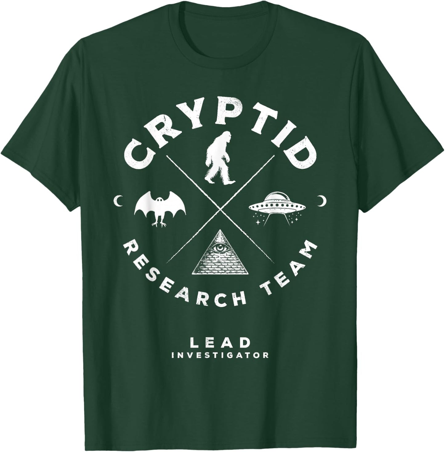 Cryptid Research Team - Lead Investigator Fortean Researcher T-Shirt - T-Shirt | Forest