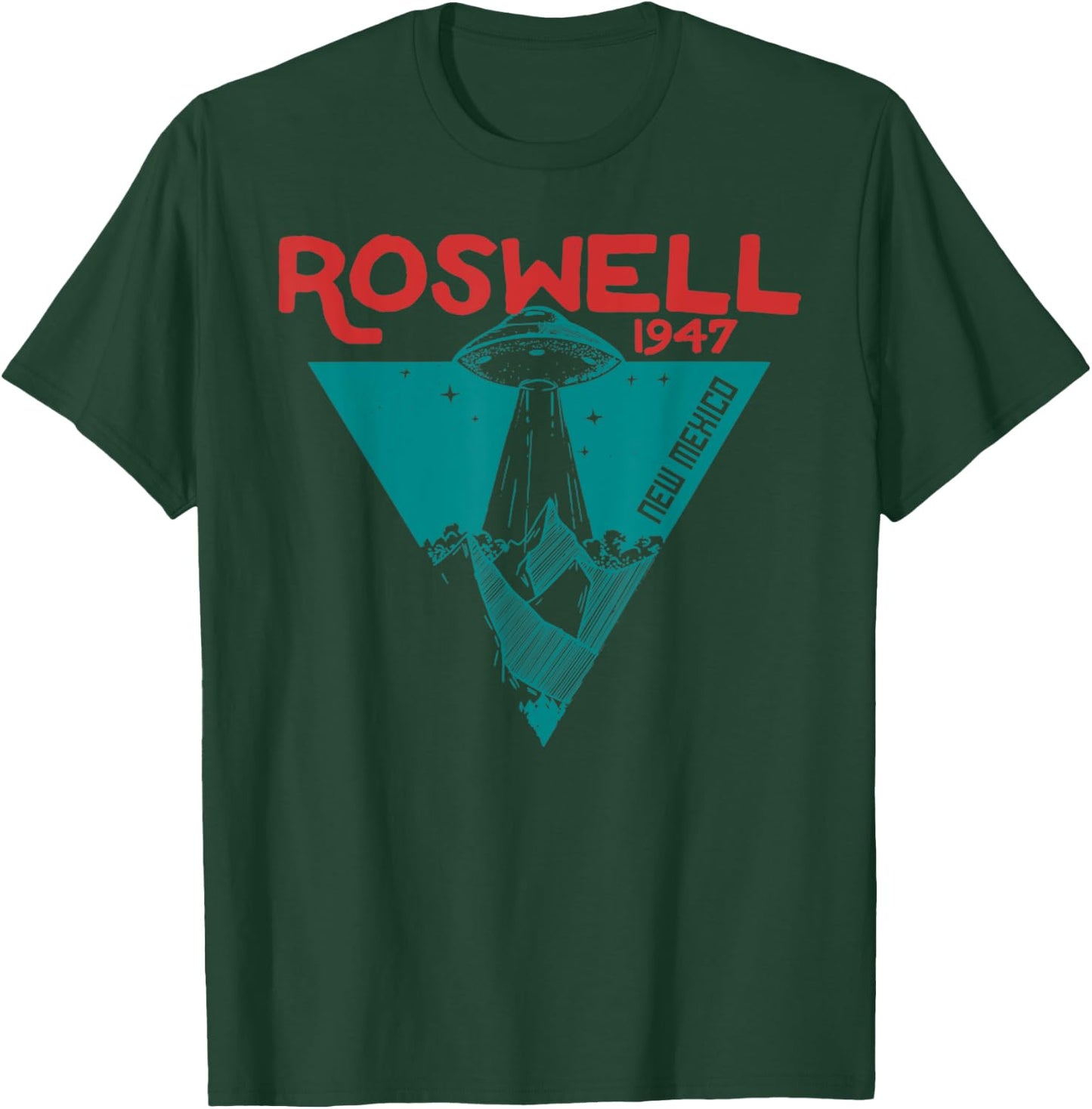 Roswell New Mexico 1947 Ufo Beam Flying Road Vintage T-Shirt - T-Shirt | Forest