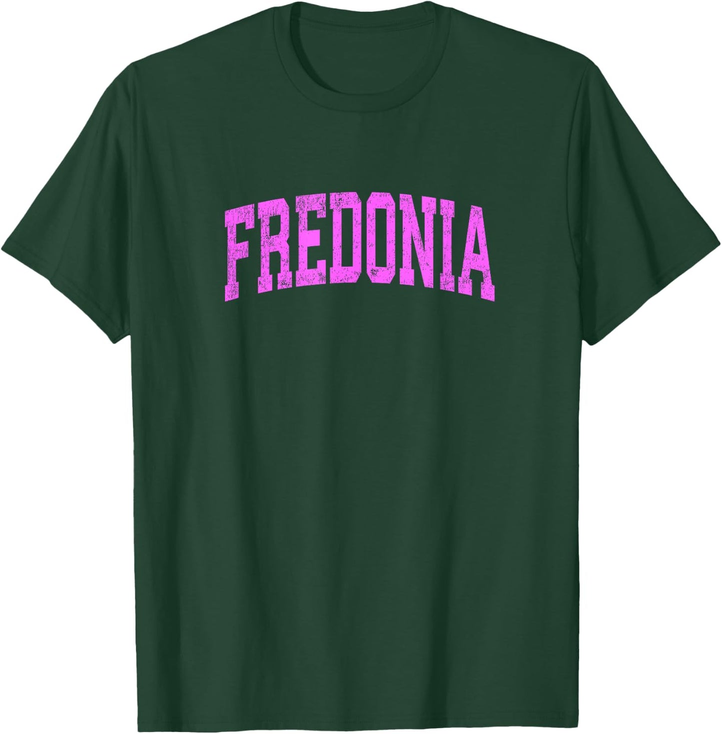 Fredonia New York NY Vintage Athletic Sports Pink Design T-Shirt - T-Shirt | Forest