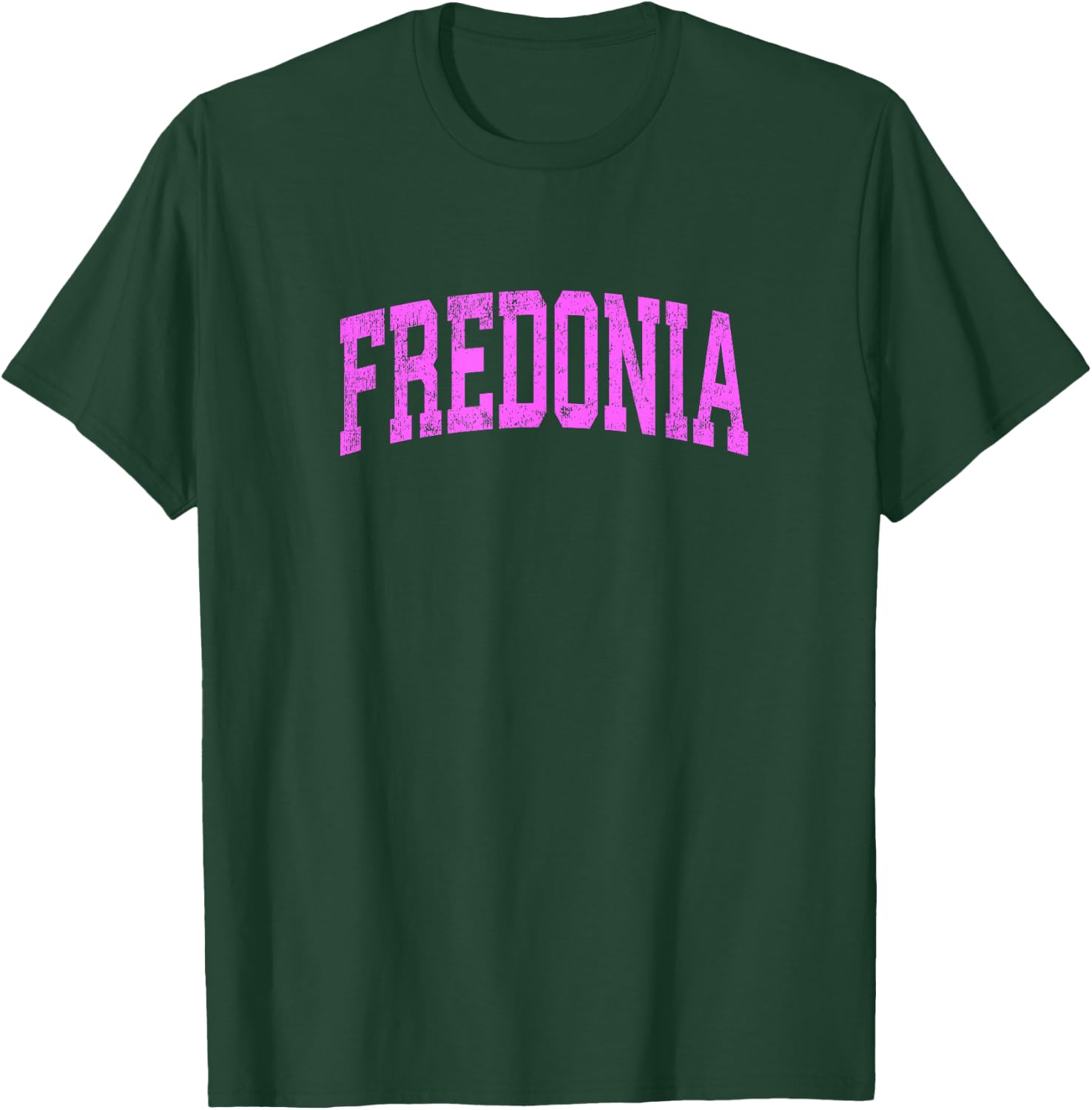 Fredonia New York NY Vintage Athletic Sports Pink Design T-Shirt - T-Shirt | Forest