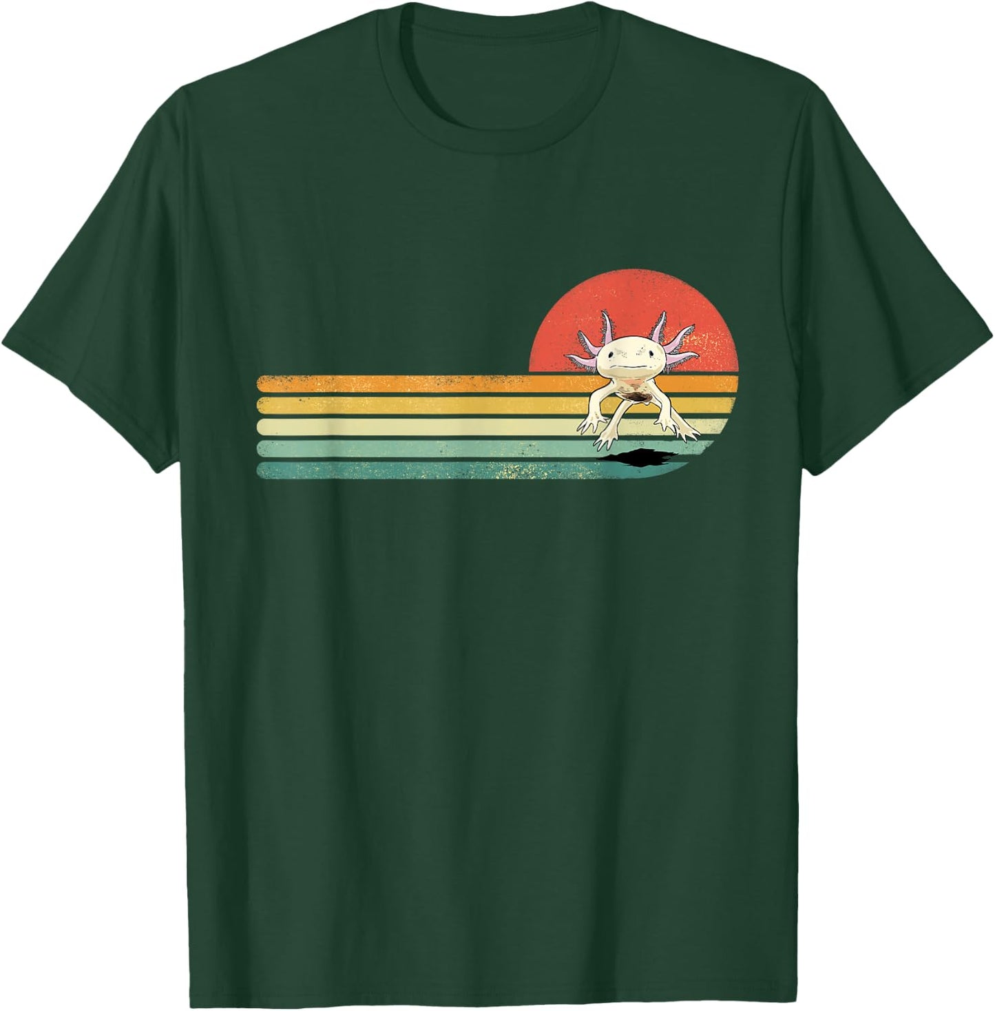 Axolotl Shirt Retro Style Animal Amphibian Pet Axolotl Lover T-Shirt - T-Shirt | Forest