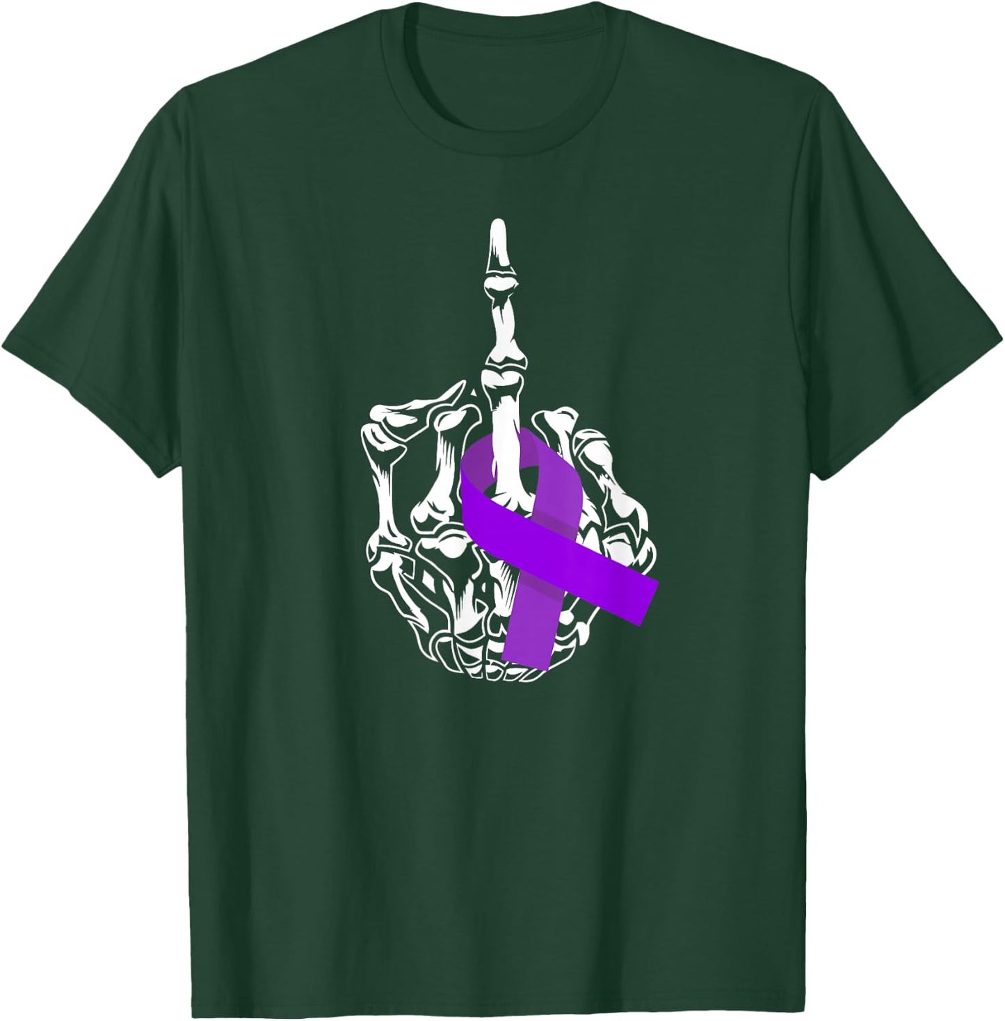 Fuck Pancreatic Cancer Middle Finger Pancreatic Cancer T-Shirt - T-Shirt | Forest
