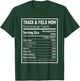 Track and Field Mom Nutritional Facts Track Runner Mother T-Shirt - T-Shirt | Forest
