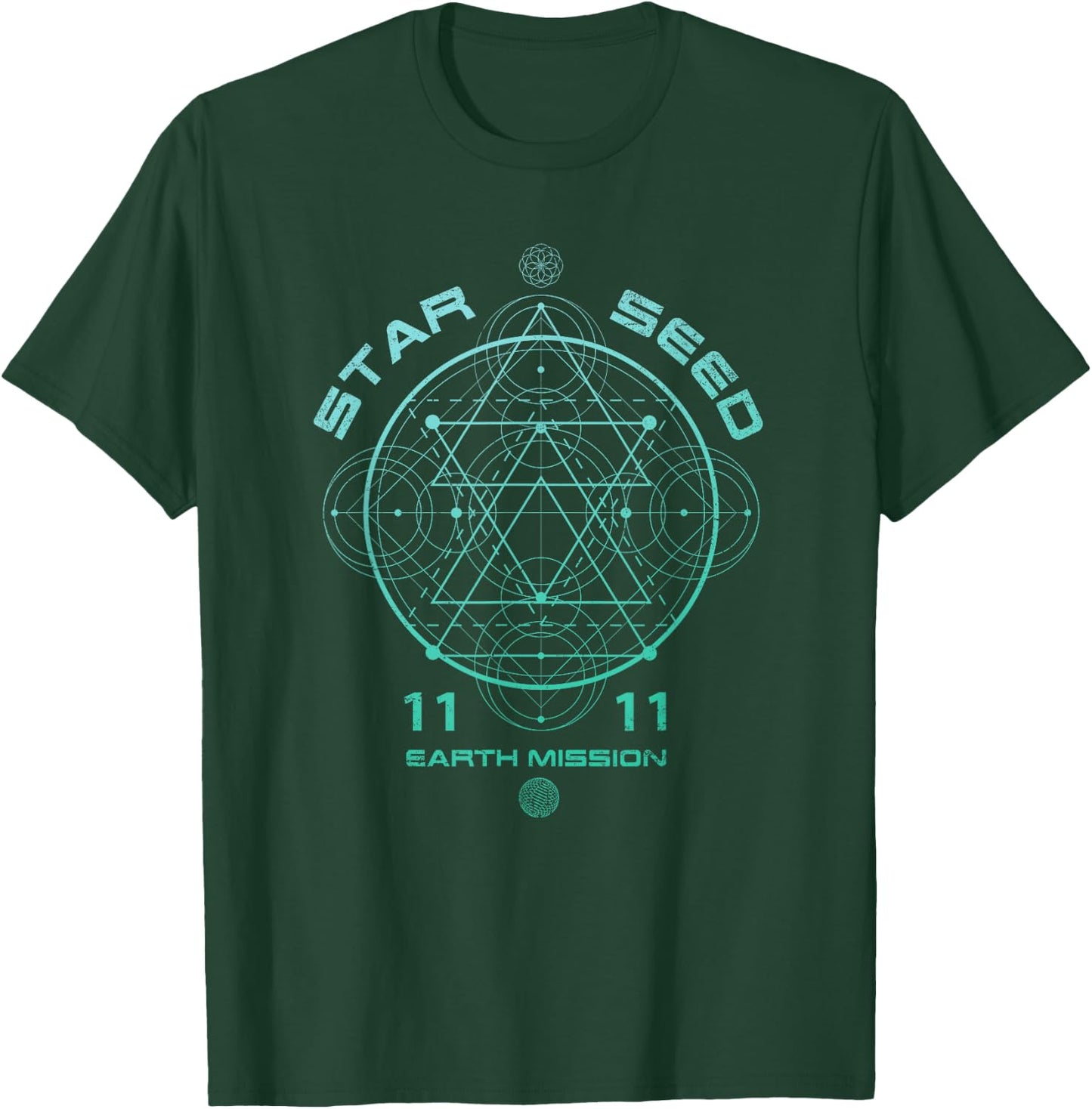 Starseed Sacred Geometry T-Shirt - T-Shirt | Forest