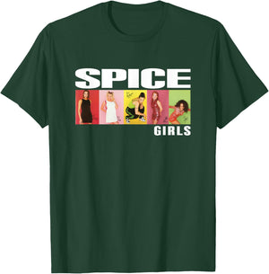 Official Spice Girls Photo Block, Black T-Shirt - T-Shirt | Forest