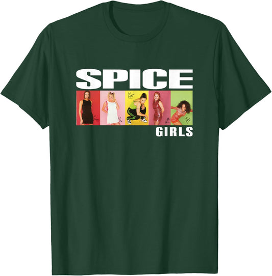 Official Spice Girls Photo Block, Black T-Shirt - T-Shirt | Forest