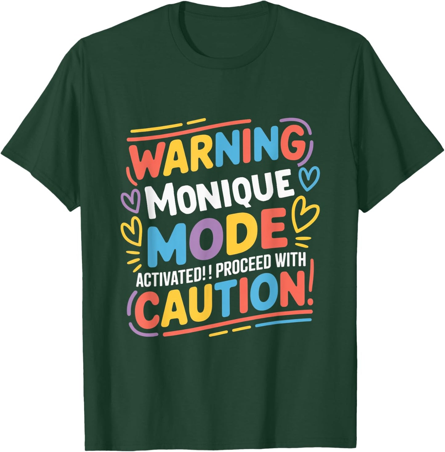 MONIQUE Personalized Name Cute Custom Monique Name T-Shirt - T-Shirt | Forest
