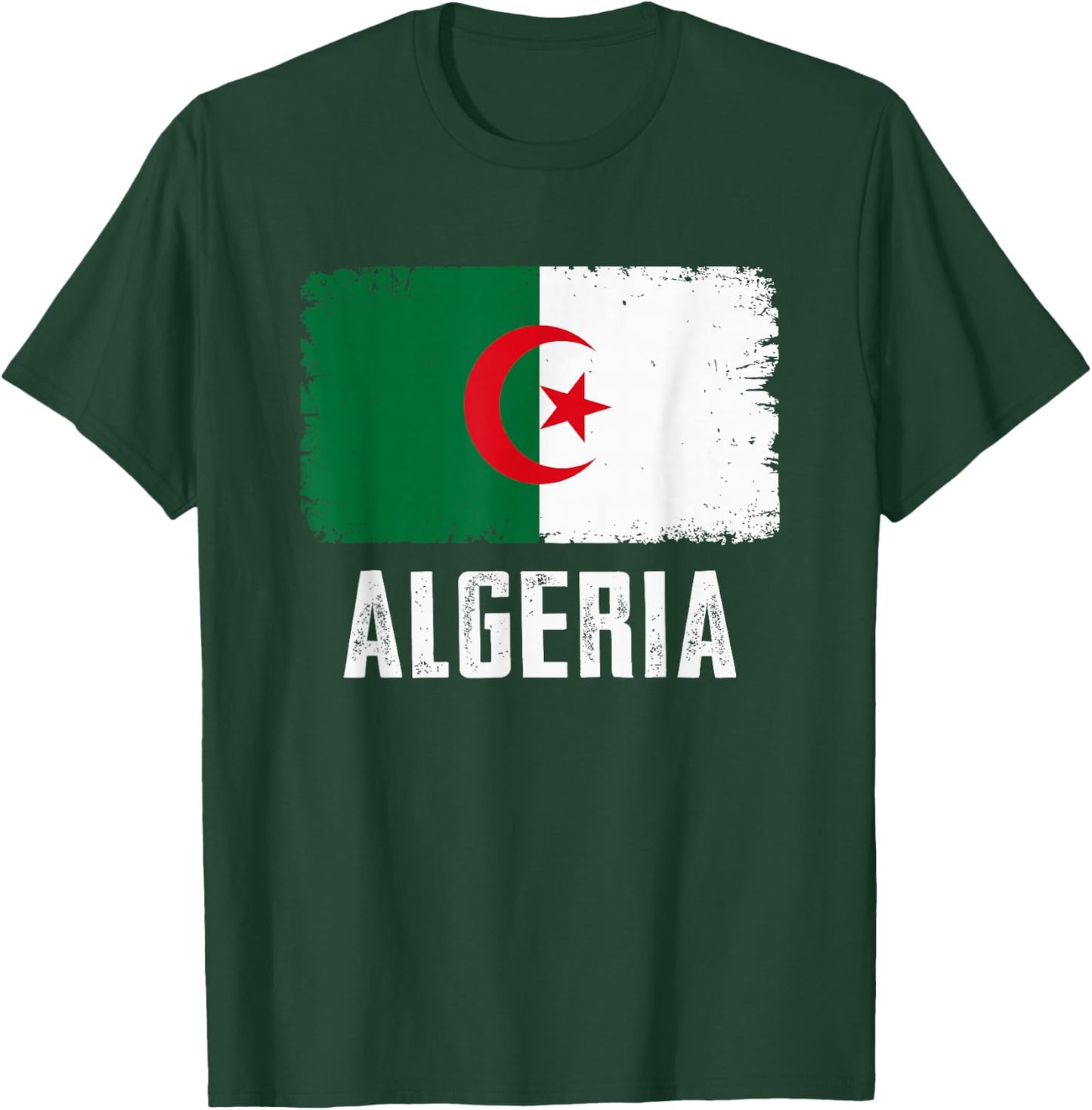 Alegria Men Women Alegria National Day Algerian Flag T-Shirt - T-Shirt | Forest