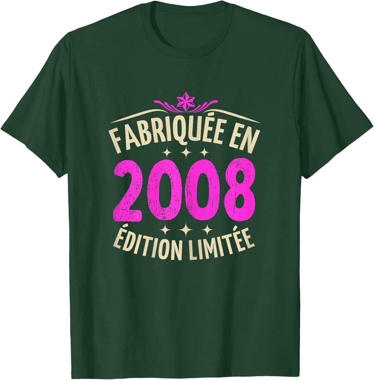 17 Years Woman 2008 Birthday 17 Years Girl Limited Edition , Black, Female X-Small T-Shirt - T-Shirt | Forest