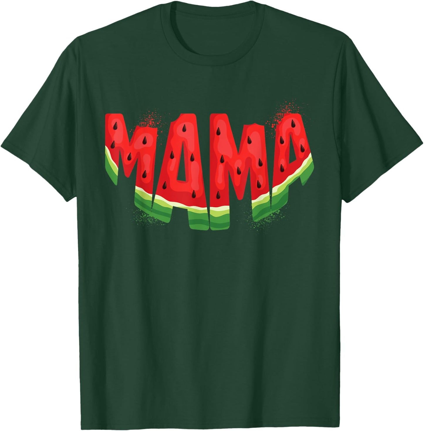 Funny Mama Watermelon Summer Fruit Family Matching Birthday T-Shirt - T-Shirt | Forest
