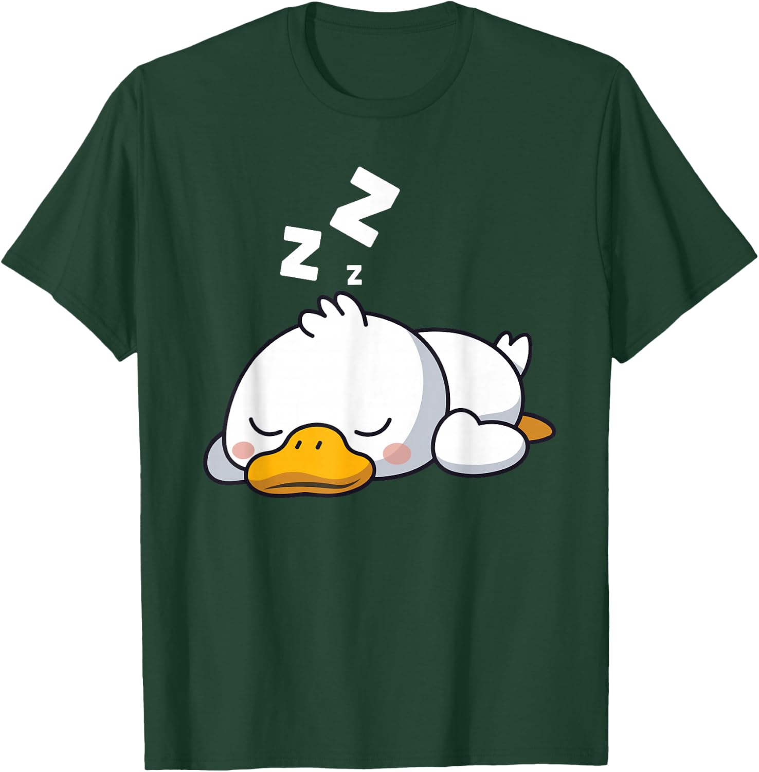 Cute Duck Sleeping Funny Duck Lover T-Shirt - T-Shirt | Forest