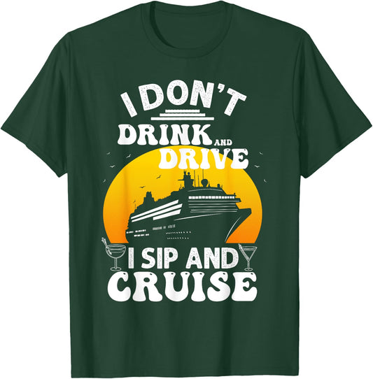 Funny Cruise Design Women Cruise Vacation Boat Trip T-Shirt - T-Shirt | Forest
