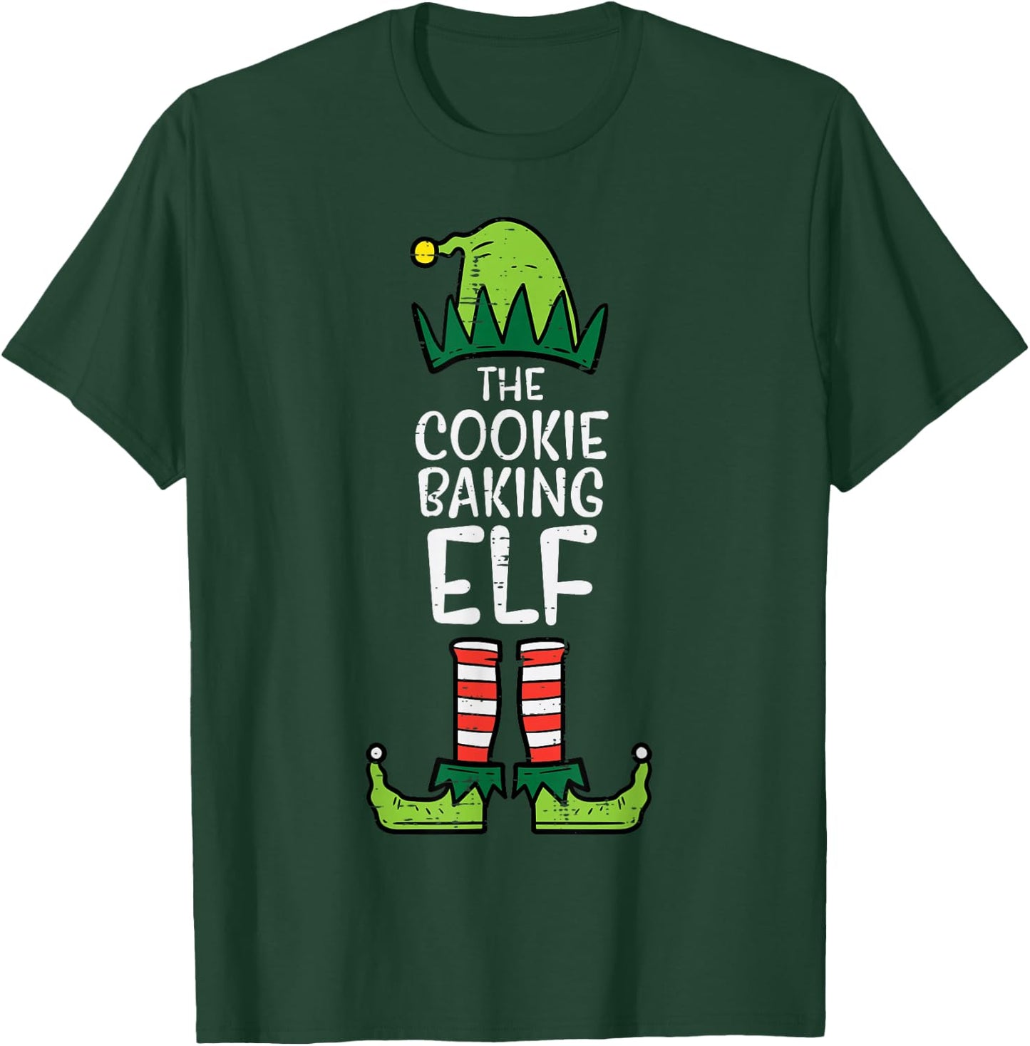 Cookie Baking Elf Xmas Christmas Family Mom Kids T-Shirt - T-Shirt | Forest