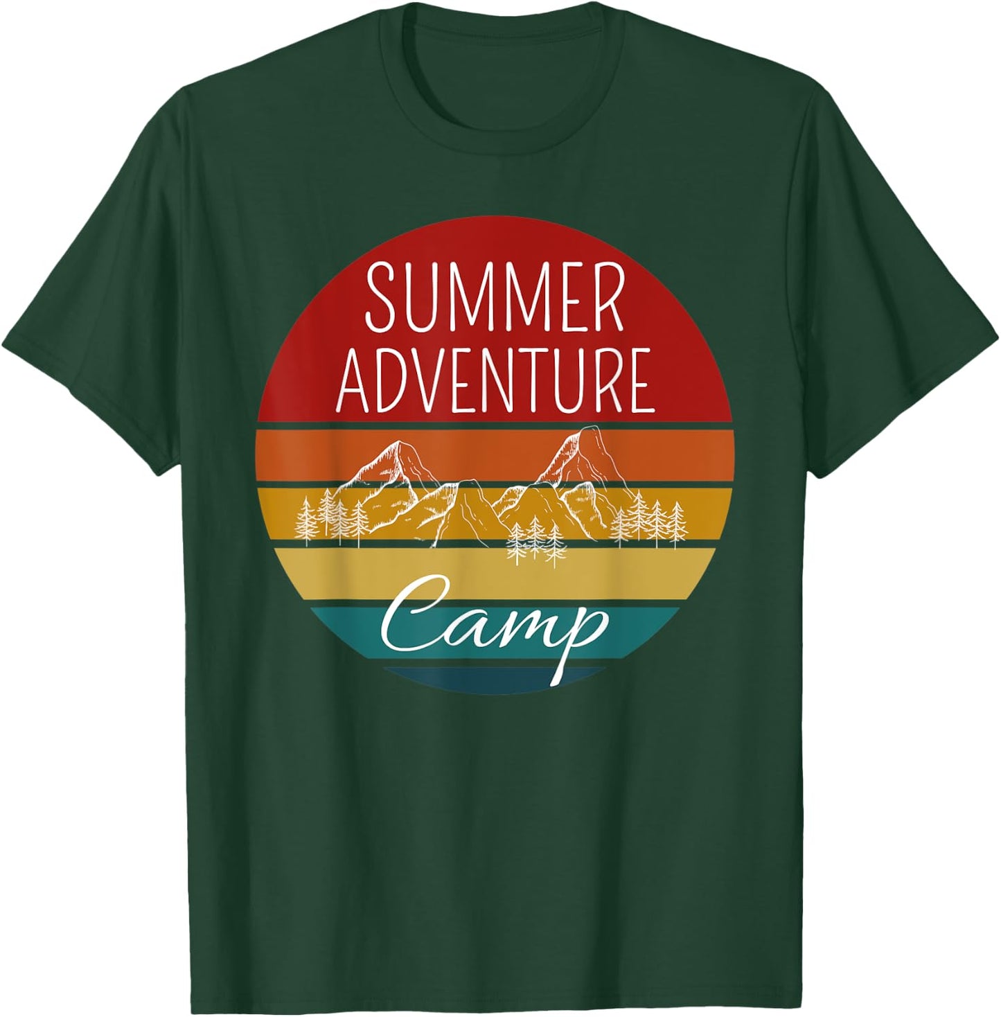 Summer Adventure Camp Mountains Scout Scouting Hiking T-Shirt - T-Shirt | Forest