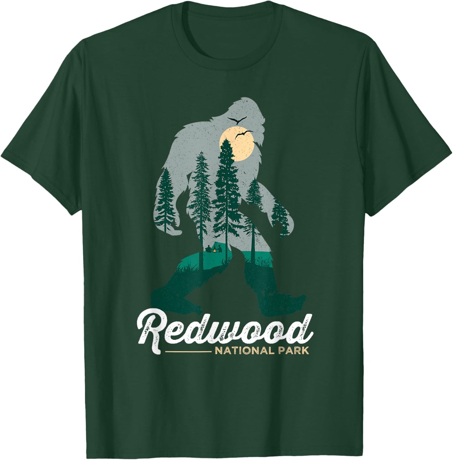 Redwood National Park Shirt Camping Bigfoot National Park T-Shirt - T-Shirt | Forest