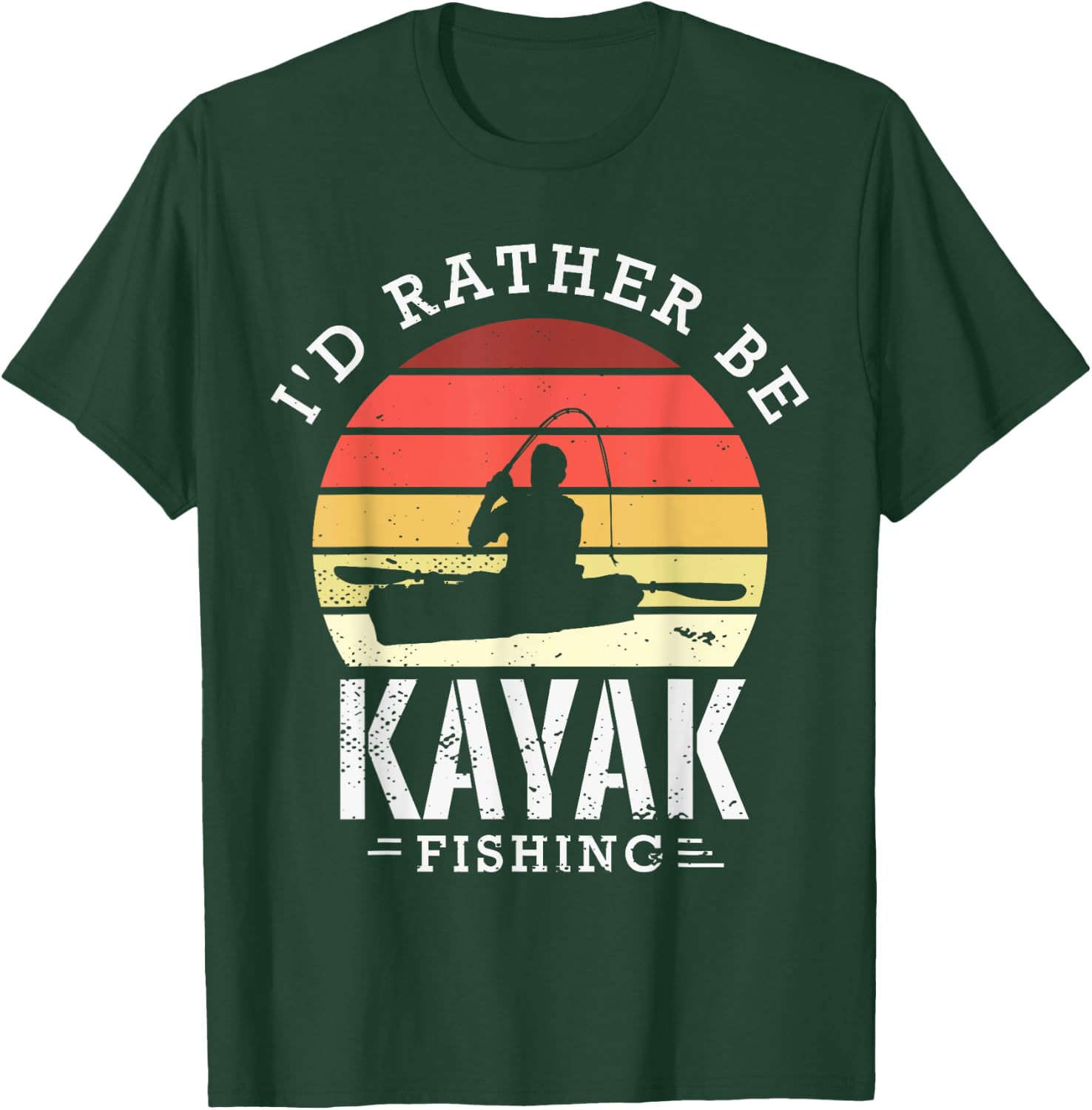 I'd rather be kayak fishing funny fishing gear gift T-Shirt - T-Shirt | Forest