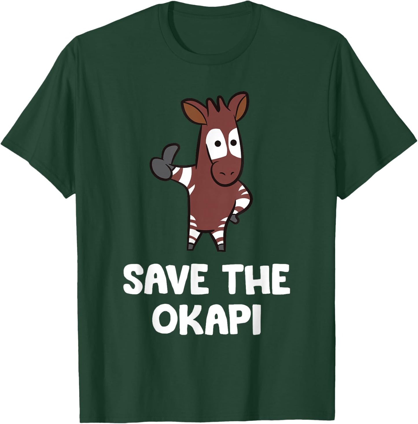 Save The Okapi T-Shirt - T-Shirt | Forest