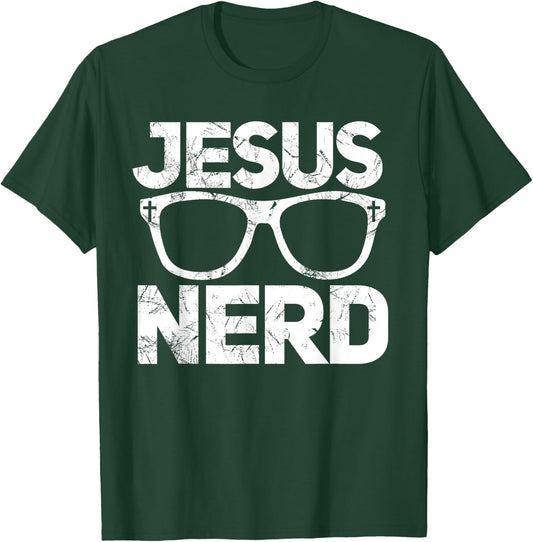 Jesus Nerd Funny Christian for Bible Geeks T-Shirt - T-Shirt | Forest