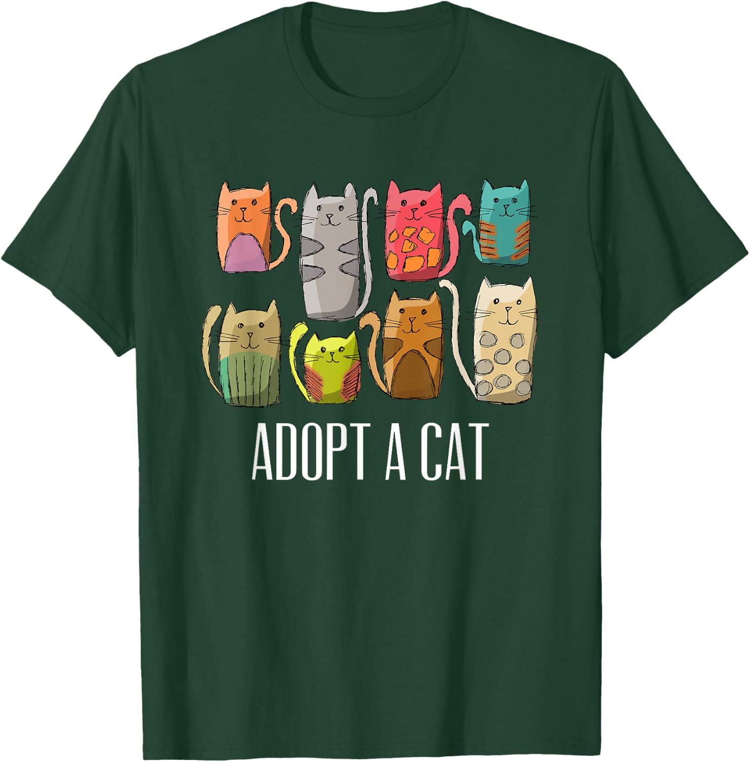 Adopt a Cat Shirt Cat Rescue Cat Adoption T-Shirt - T-Shirt | Forest