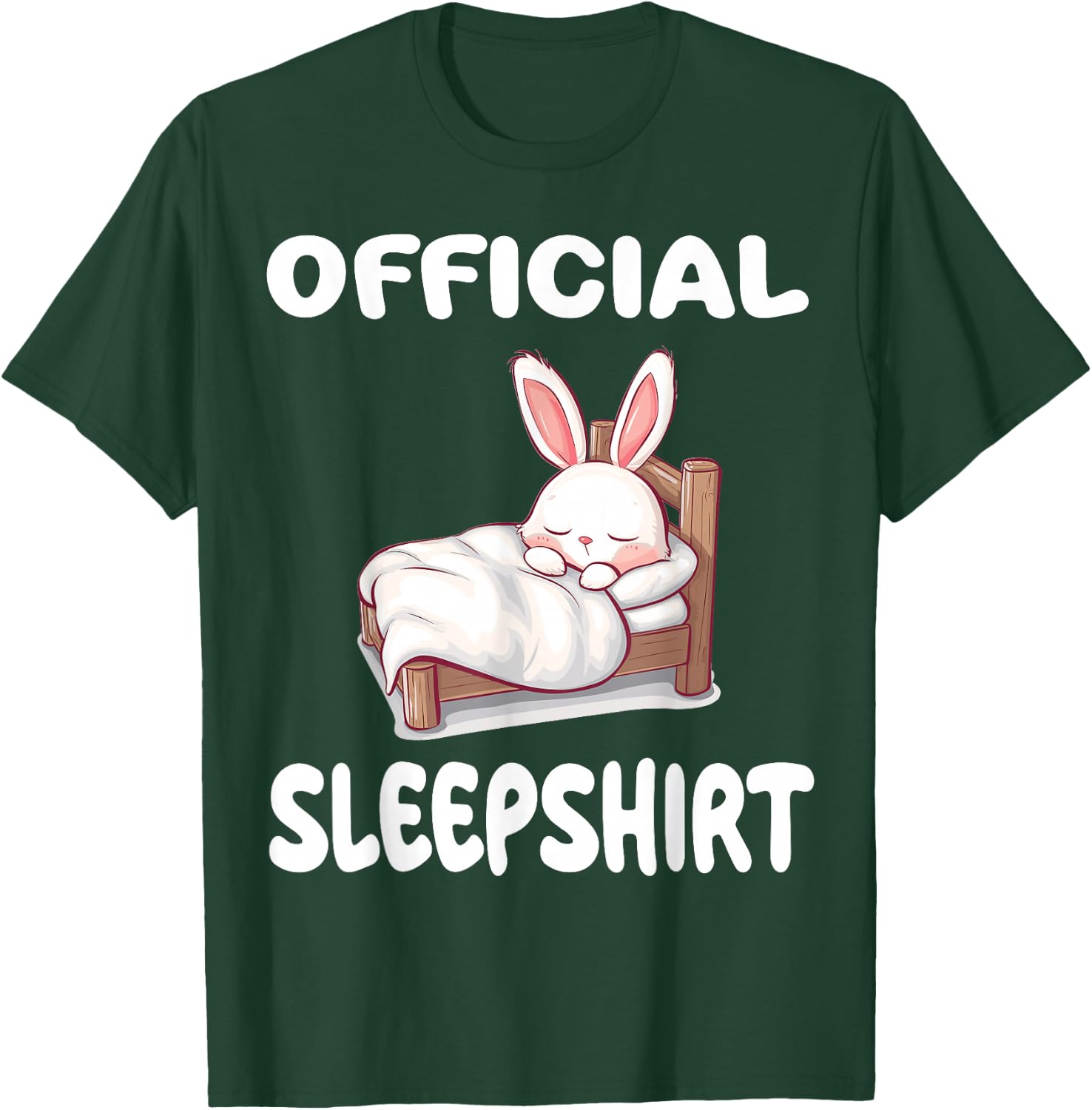 Bunny Rabbit Official Sleepshirt Pajamas Nightgown T-Shirt - T-Shirt | Forest
