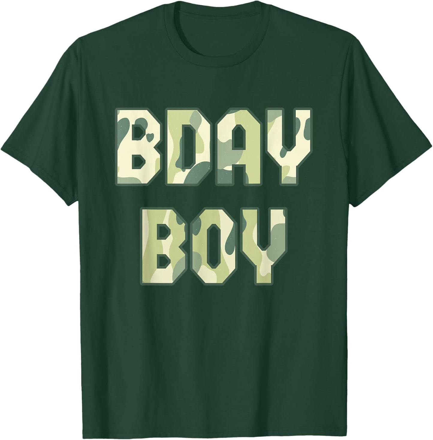Camouflage Theme Bday Boy Military Little Officer Birthday T-Shirt - T-Shirt | Forest