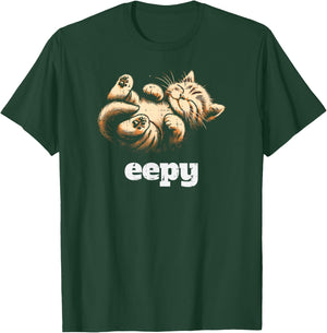 Eepy Sleeping Kitten Cat Funny Saying Women Girls Kids Men T-Shirt - T-Shirt | Forest