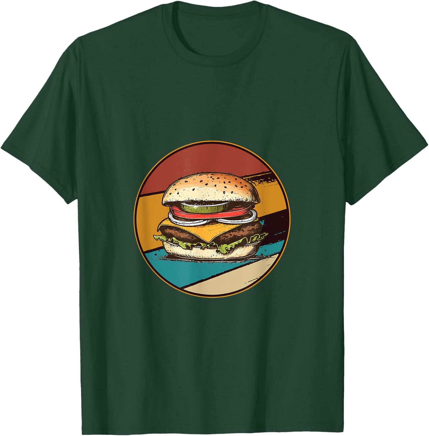 Retro Hamburger T-Shirt - T-Shirt | Forest