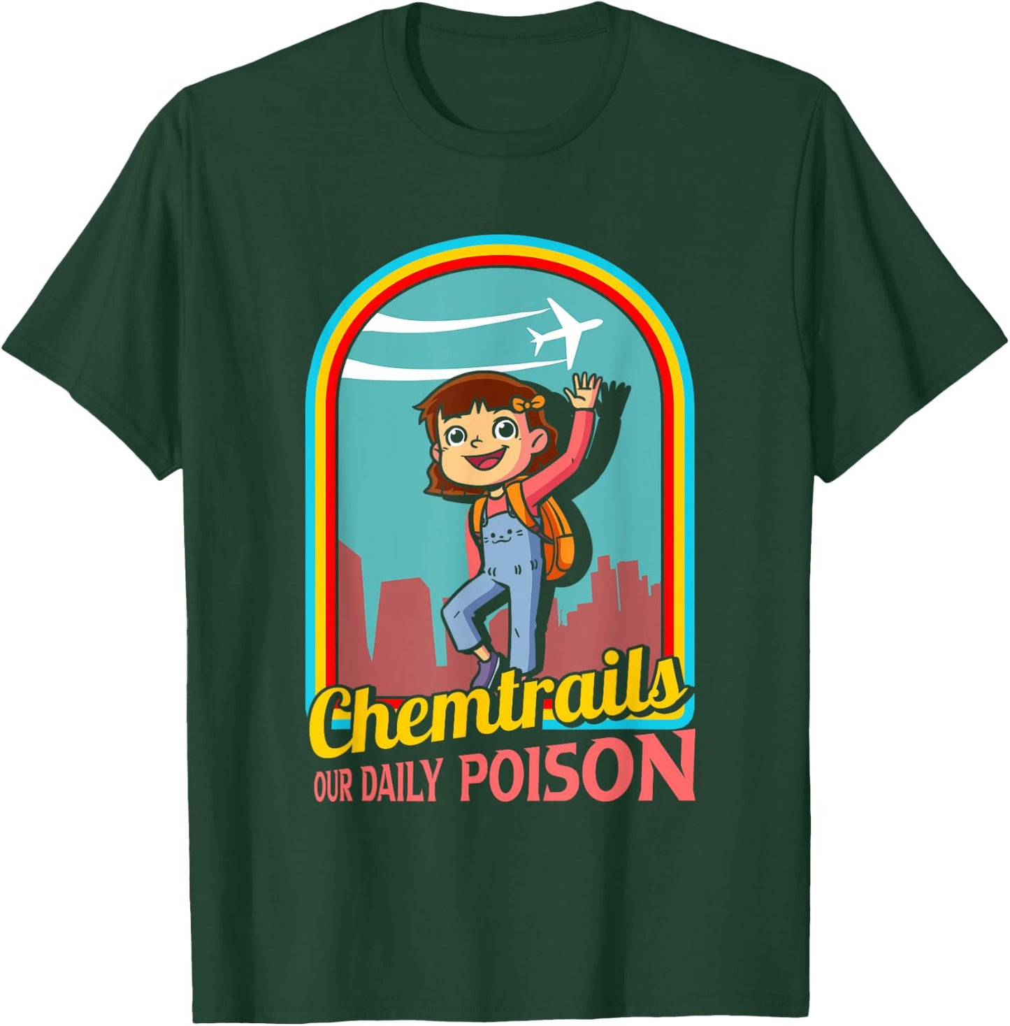 Chemtrails Our Daily Poison Conspiracy Theory Aluminum Hat T-Shirt - T-Shirt | Forest