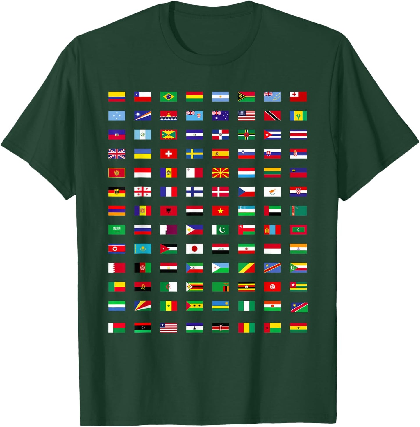 Flags of The World Geography Gifts T-Shirt - T-Shirt | Forest