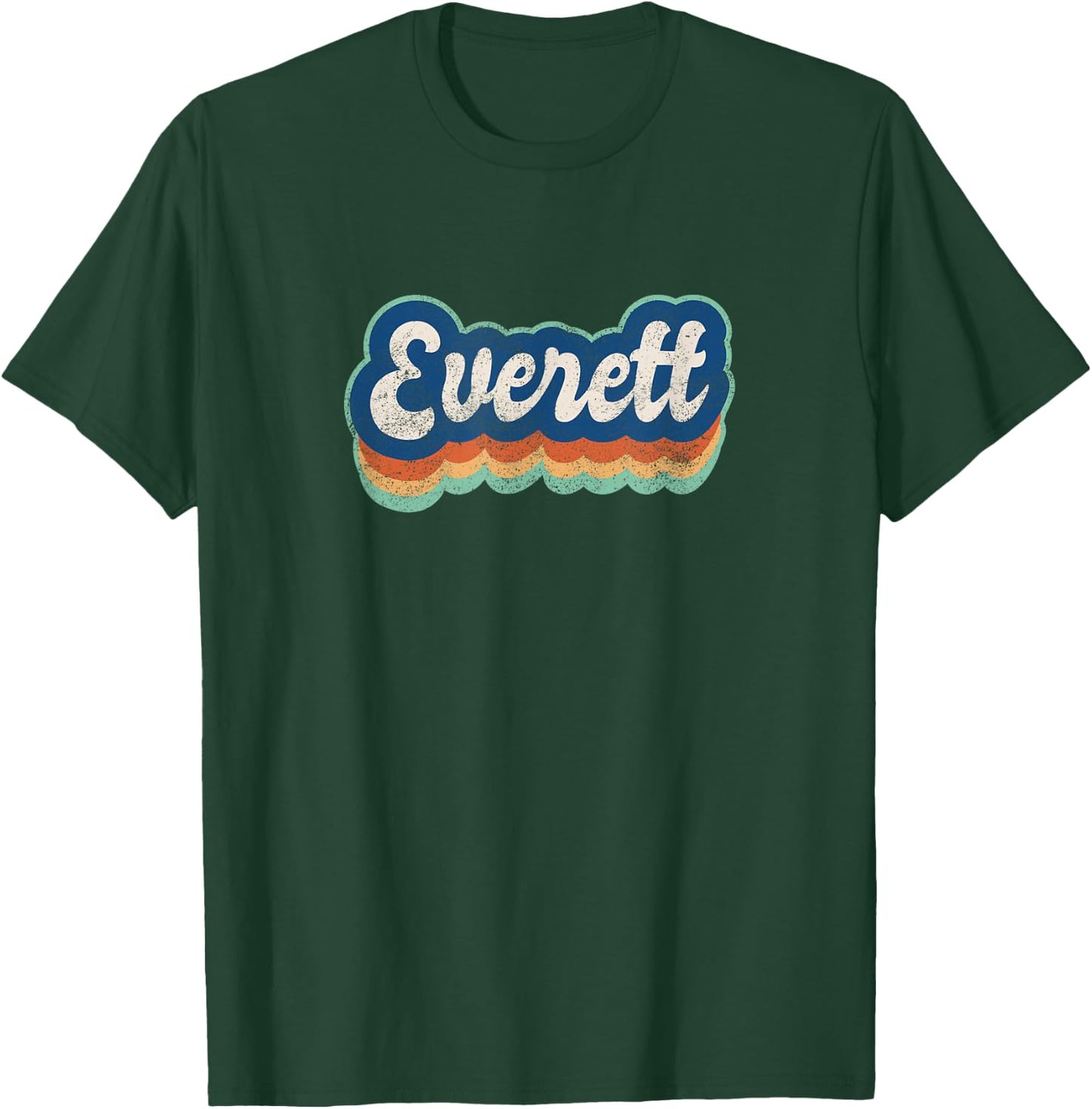Everett First Name Boy Vintage Style 70s 80s Personalized T-Shirt - T-Shirt | Forest
