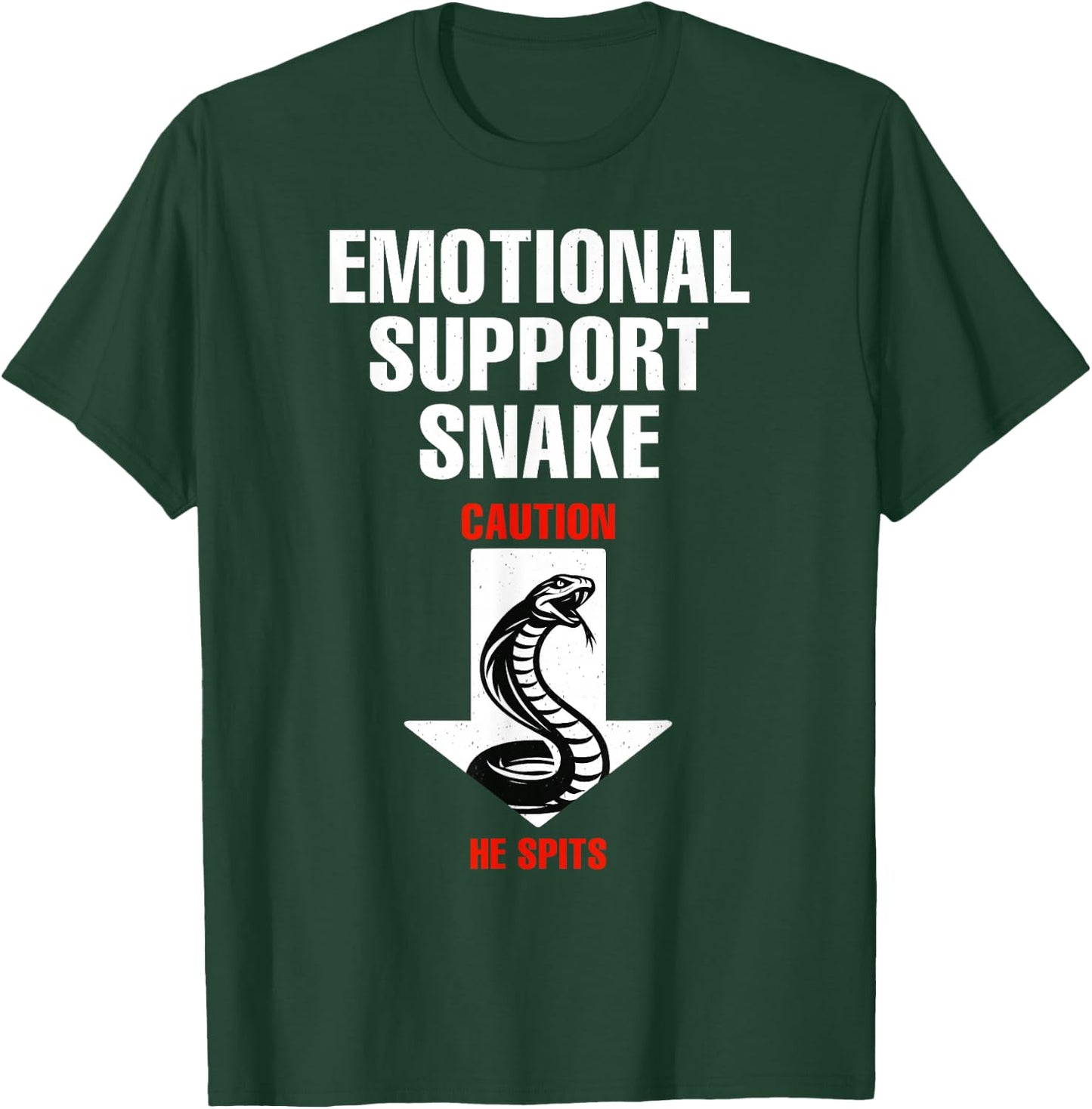 Emotional Support Snake Inappropriate Adult Humor Dirty Joke T-Shirt - T-Shirt | Forest
