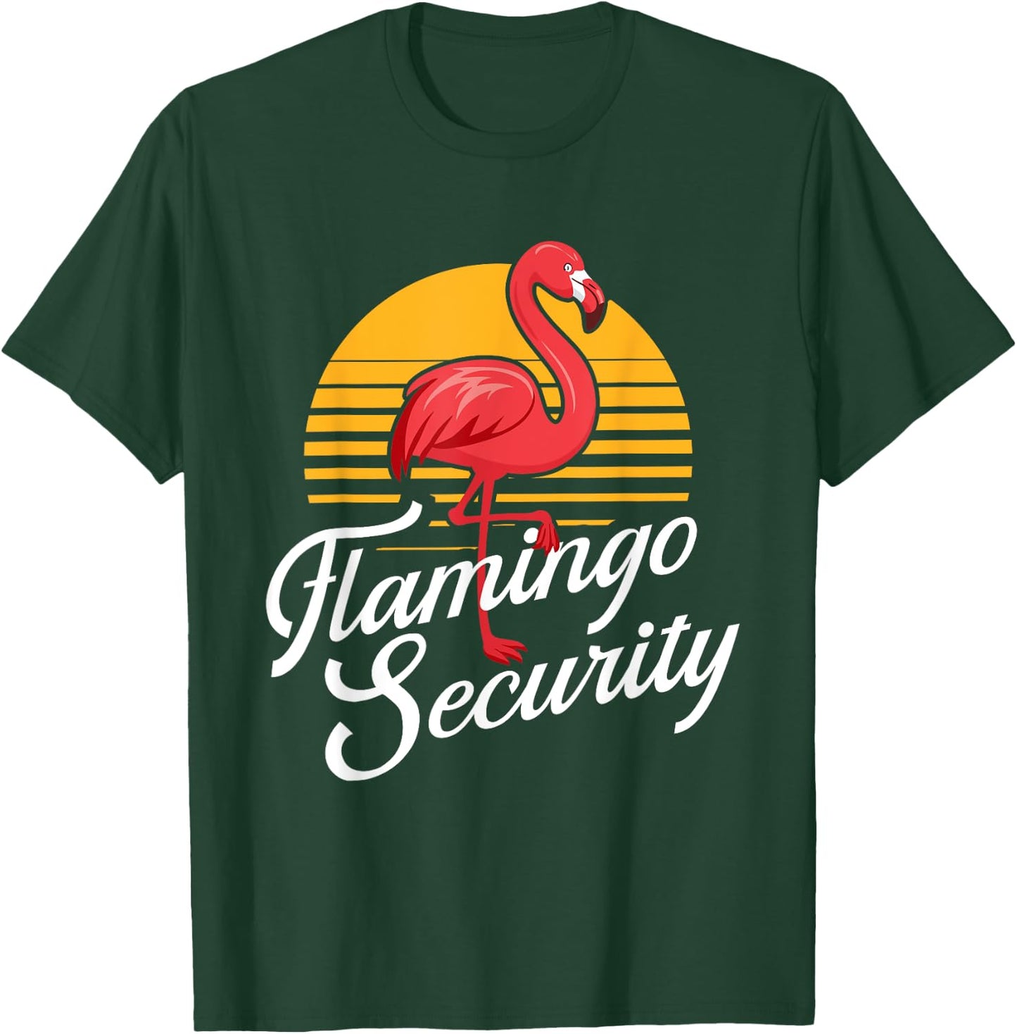 Flamingo Security - Flamingo Lover Birthday Security T-Shirt - T-Shirt | Forest