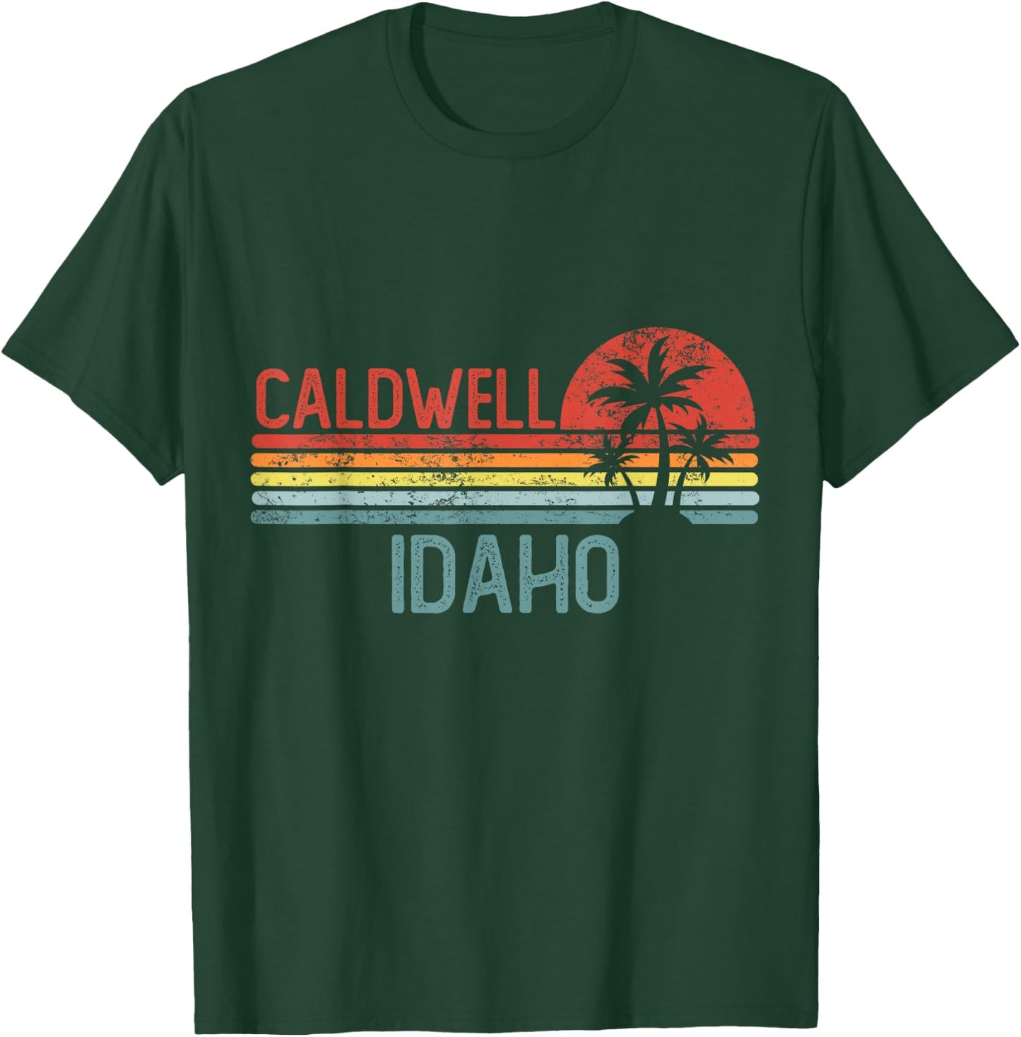 Caldwell Idaho Funny USA City Trip Home Roots T-Shirt - T-Shirt | Forest