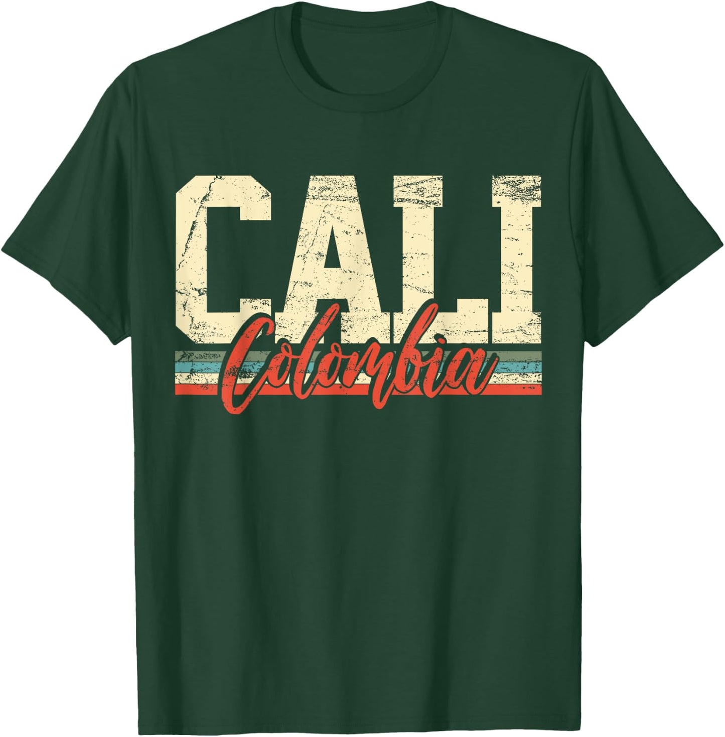 Cali Colombia Travel Souvenir Retro Vintage Gift T-Shirt - T-Shirt | Forest