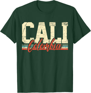 Cali Colombia Travel Souvenir Retro Vintage Gift T-Shirt - T-Shirt | Forest