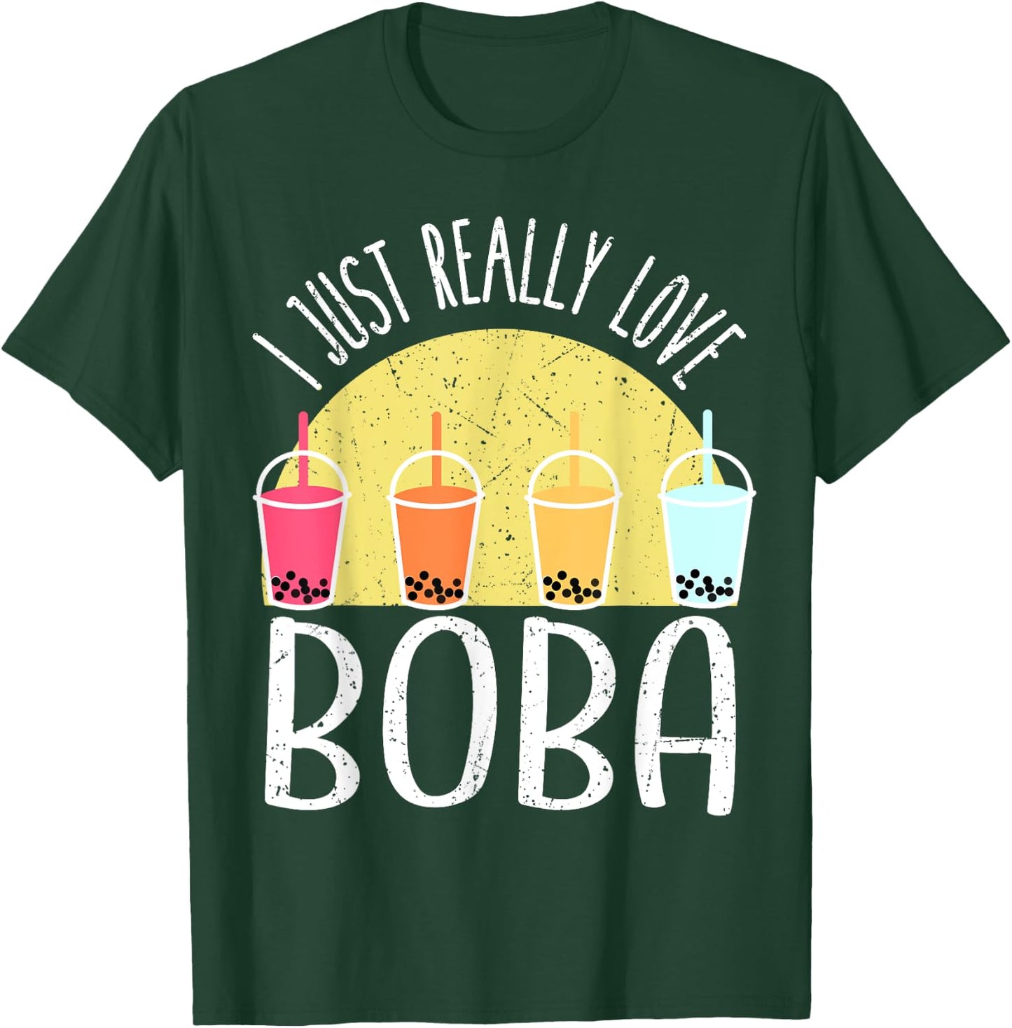 I Just Really Love Boba Japanese Kawaii Anime KIDS Gifts T-Shirt - T-Shirt | Forest