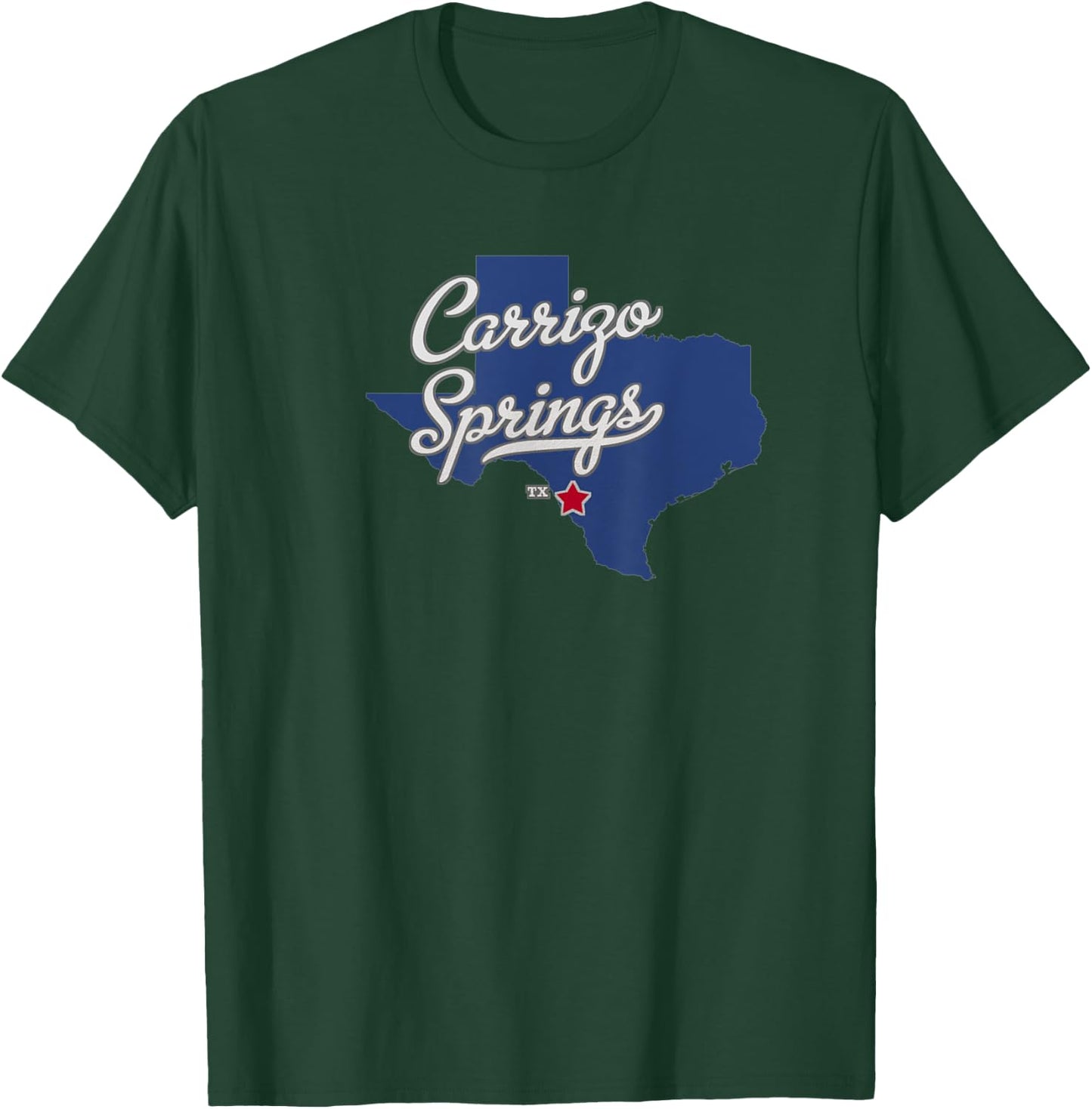 Carrizo Springs Texas TX Map T-Shirt - T-Shirt | Forest