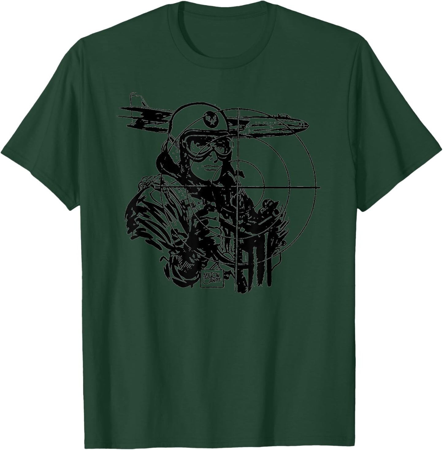 WW2 Vintage WWII Military Pilot Shirt-World War 2 Bomber T-Shirt - T-Shirt | Forest