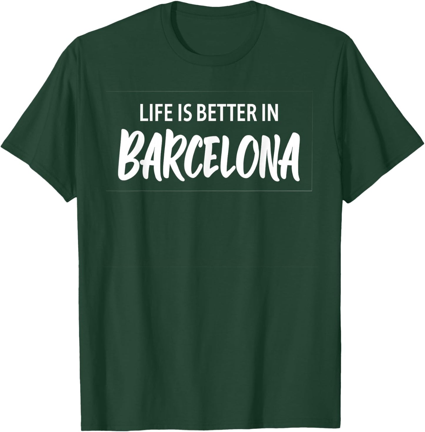 Life is Better in Barcelona , black, S T-Shirt - T-Shirt | Forest