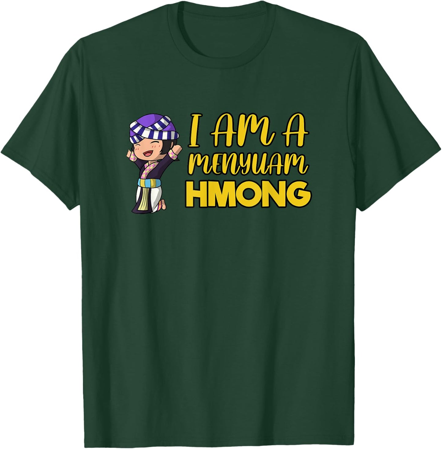Hmong Miao Proud Traditional Girl Woman Hmoob Ethnic Sisters T-Shirt - T-Shirt | Forest