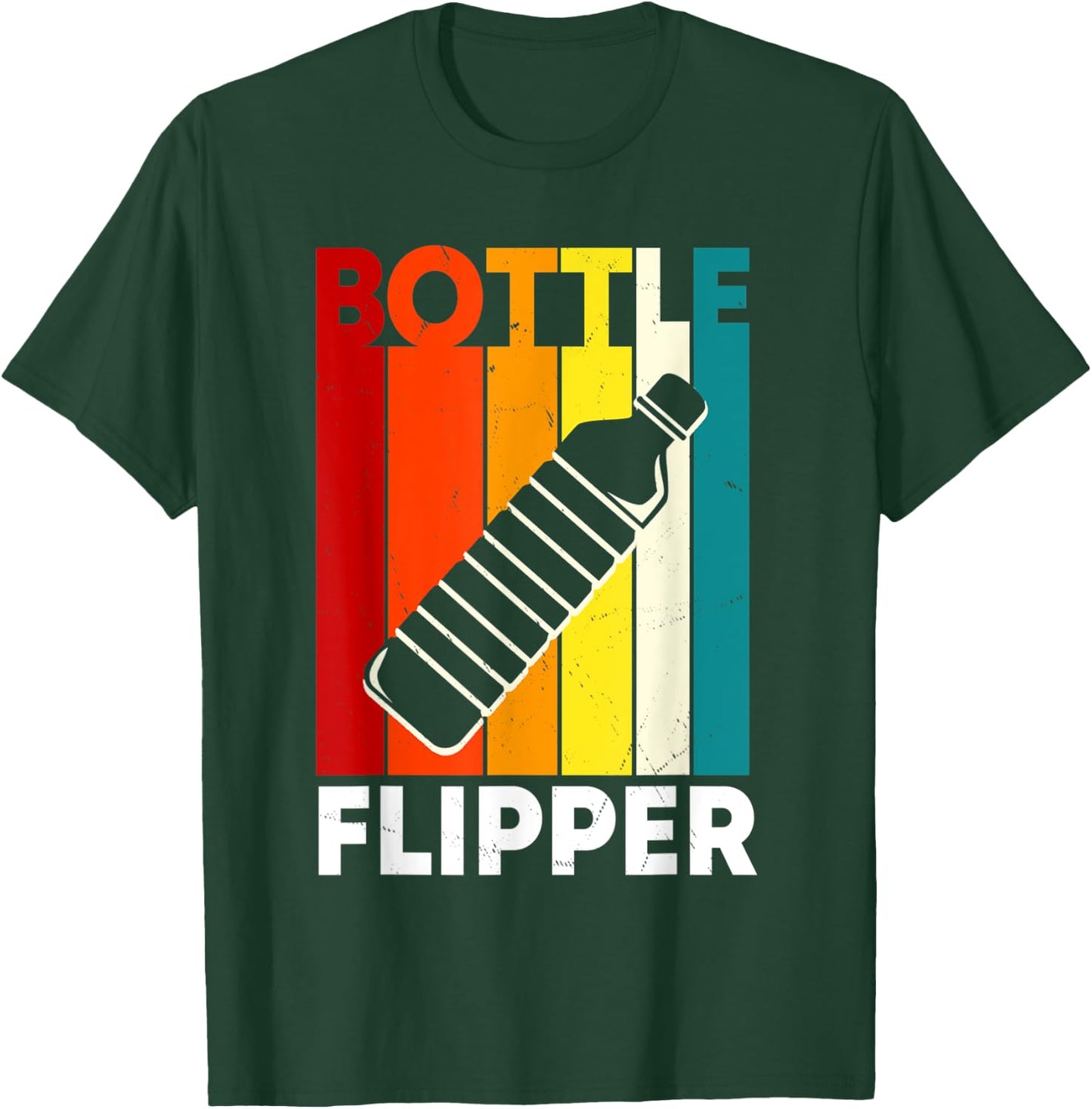 Retro Bottle Flipper Costume Bottle Flipping T-Shirt - T-Shirt | Forest