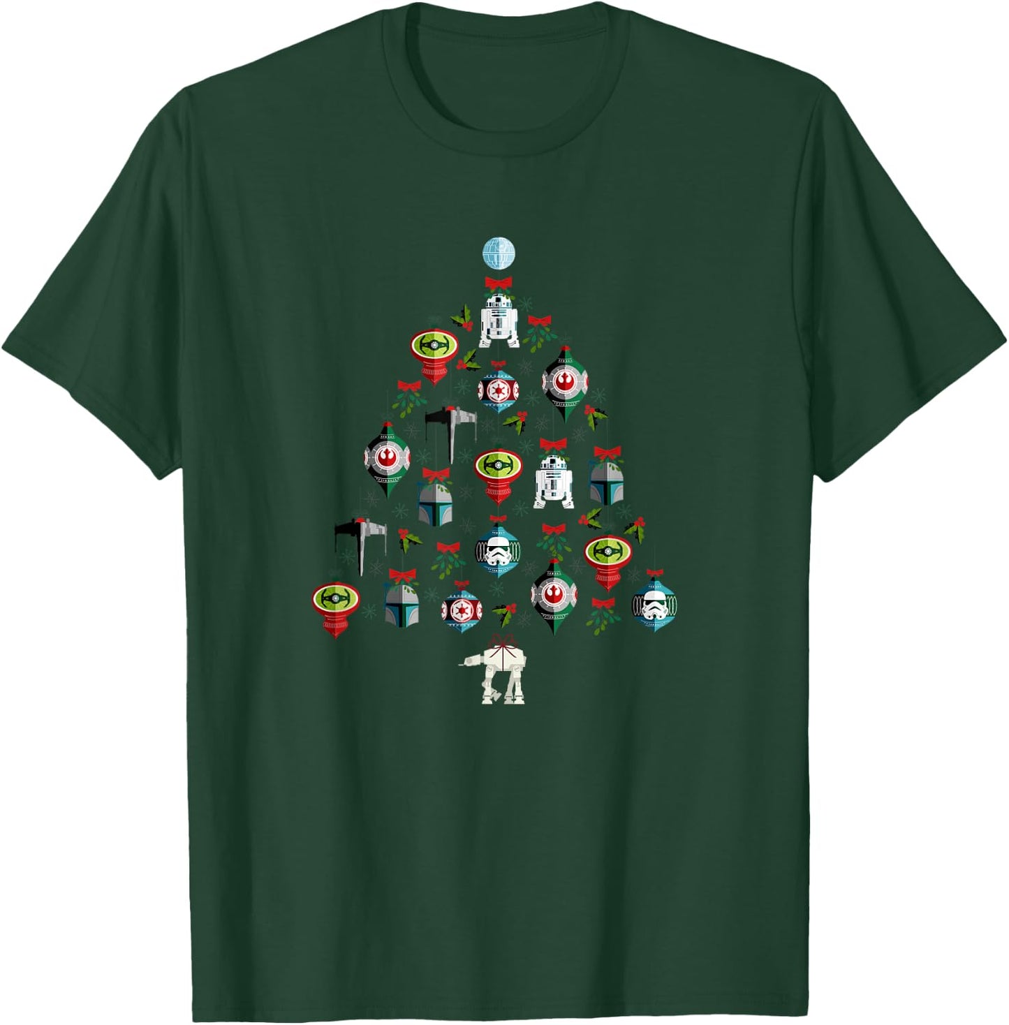 Star Wars Christmas Tree Ornaments Holiday T-Shirt - T-Shirt | Forest