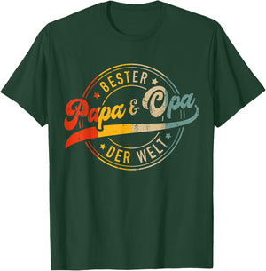 Bester Papa und Opa zum Vatertag, Geburtstag und Weihnachten T-Shirt - T-Shirt | Forest