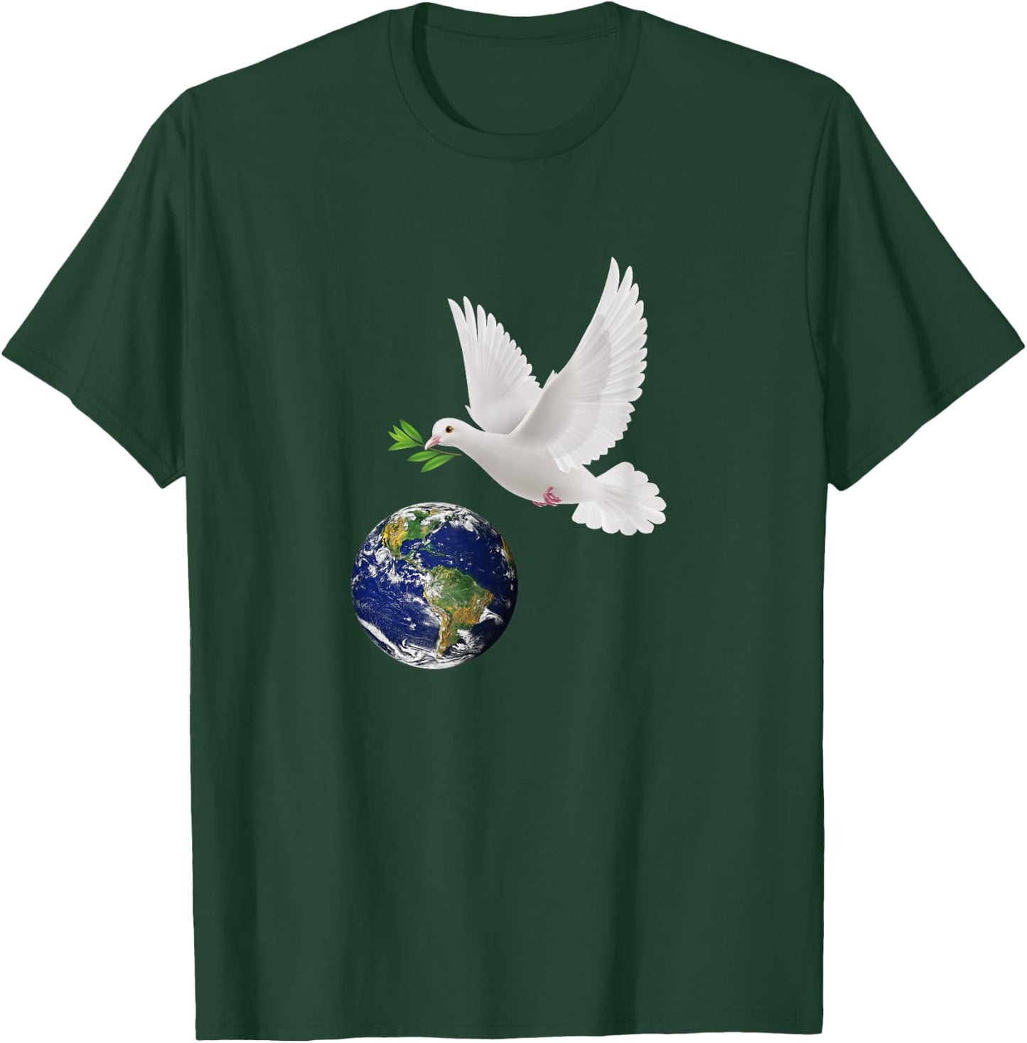 Peace Dove World Peace Earth Peace White Peace Dove , black T-Shirt - T-Shirt | Forest